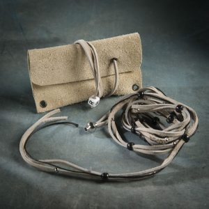 Faðmur ljósbrúnn svartar perlur mæliarmbönd